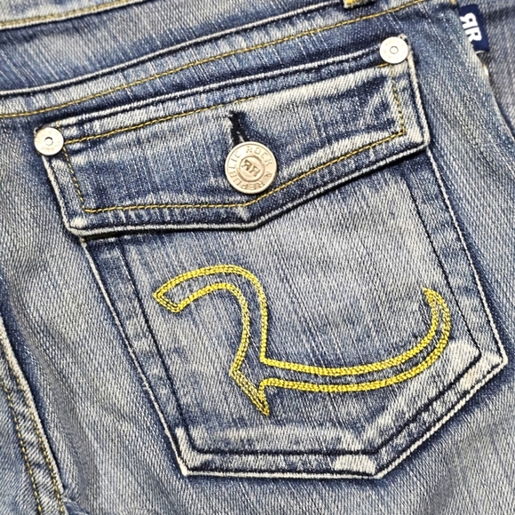 ♡ Rock & Republic Stevie Jean's | Blue Wash Low Rise Bootcut Cotton Denim 26 - Picture 3 of 15